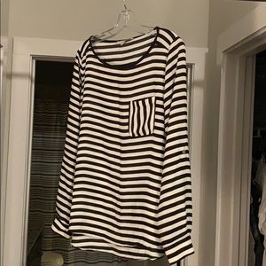 Loft chiffon striped blouse